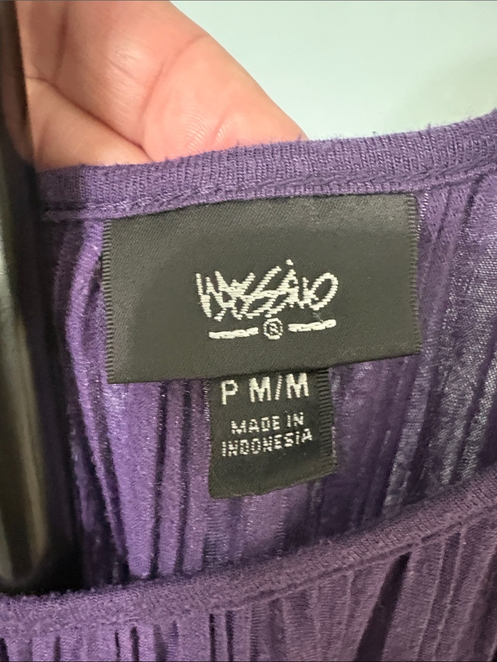 Mossimo Purple Pleated Sleeveless Mini Dress - Picture 2 of 3